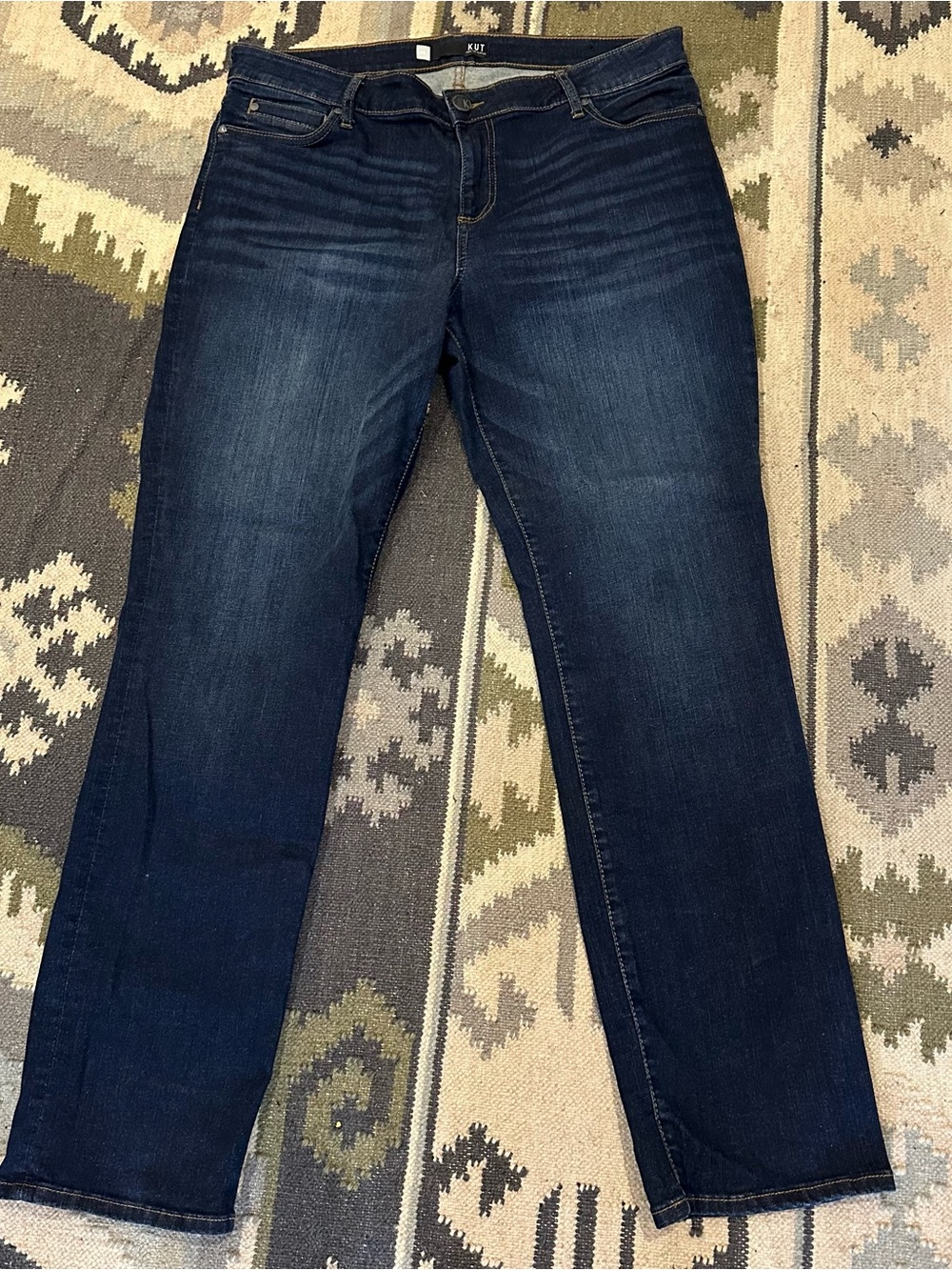 Kut from the Cloth Catherine Boyfriend Jeans Size 14 Dark Wash Stretch EXCELLENT